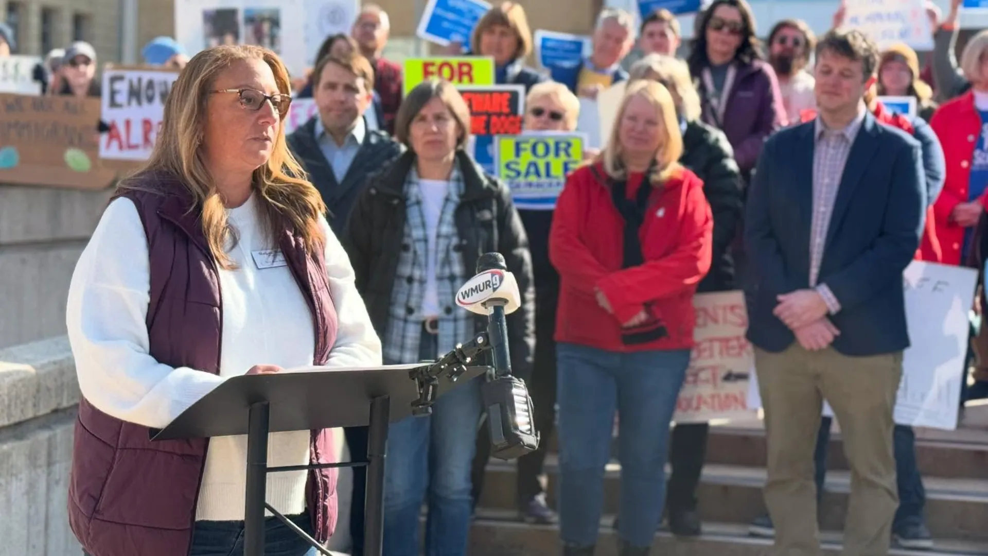 March 2025 press conference with President Tuttle at the microphone