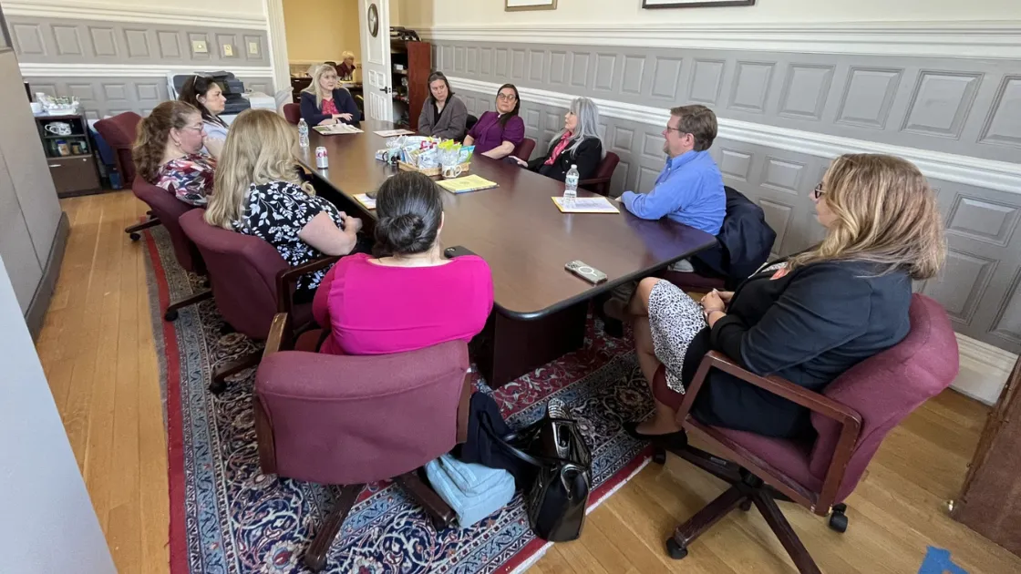 NEA-NH members meet with a legislator